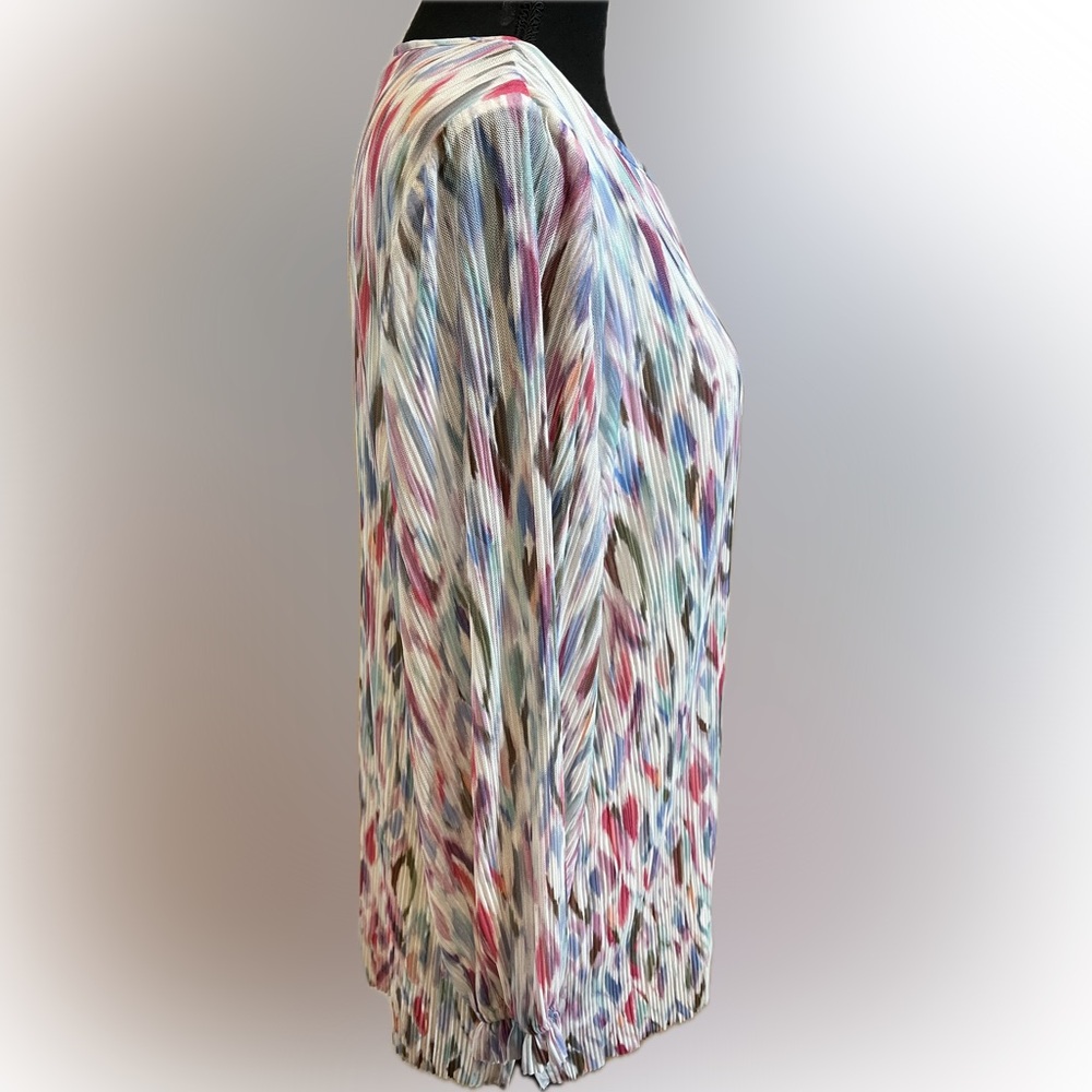 Slim Factor by Investments Multicolor Patterned Blouse Large NWT - Picture 4 of 13